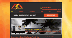 Desktop Screenshot of goldcoastgenerators.com.au